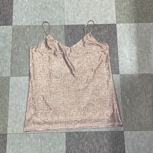 Le Chateau Rose Gold Sparkly Party top